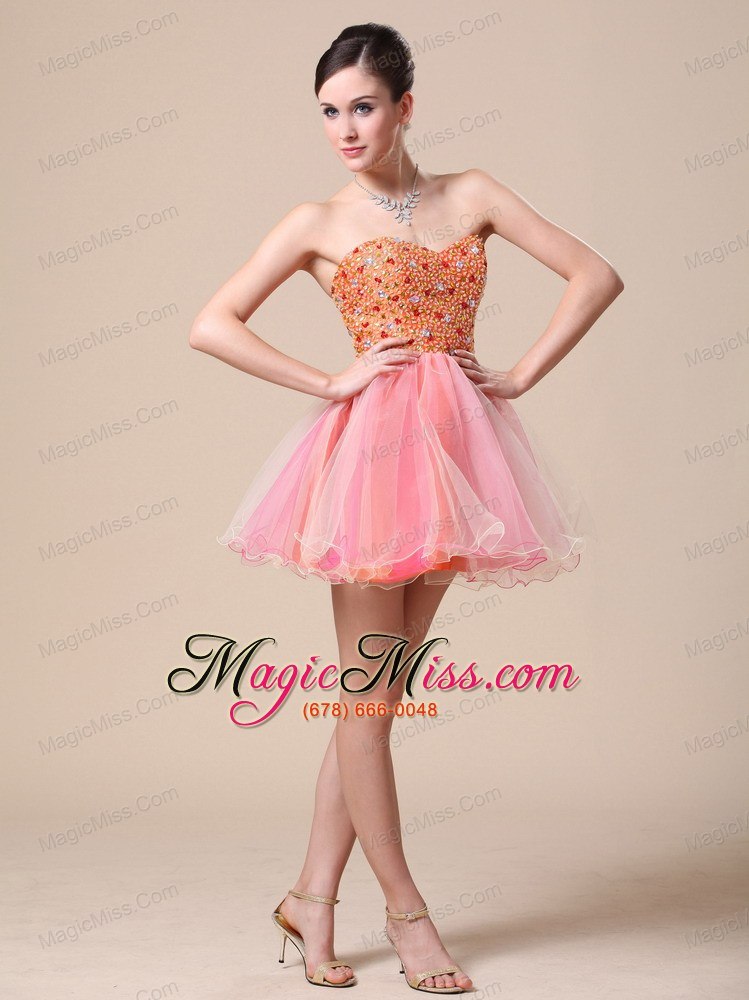 wholesale sweetheart for custom made prom dress with beaded bodice organza