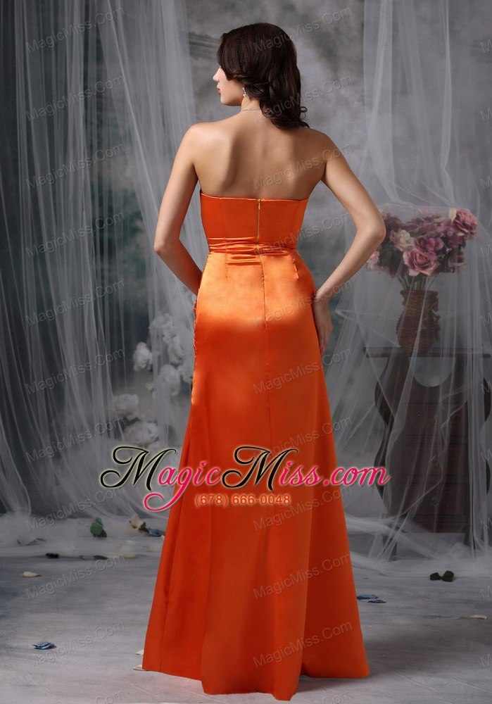 wholesale elegant orange red prom dress column / sheath strapless