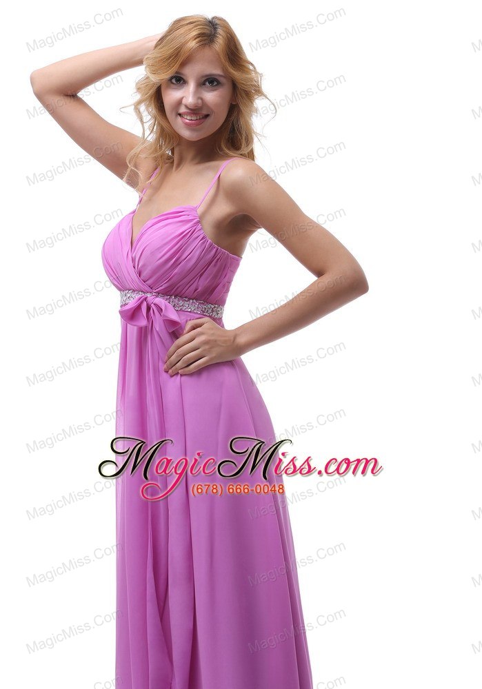 wholesale 2013 lavender spaghetti straps ruch and beaded chiffon prom dress in columbus