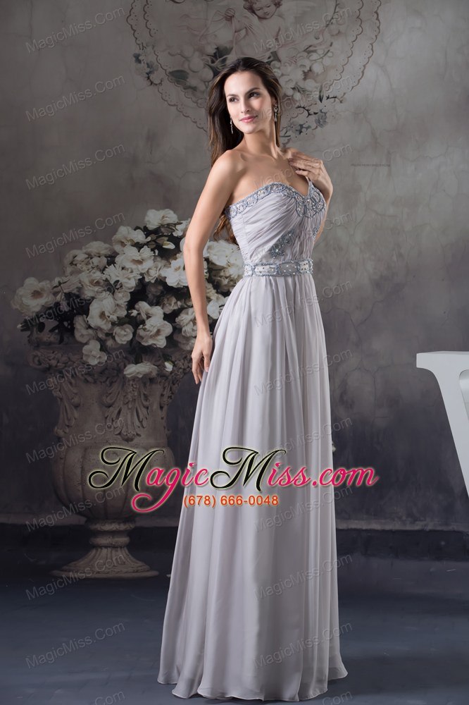 wholesale discount beading column sweetheart long gray 2013 prom dress