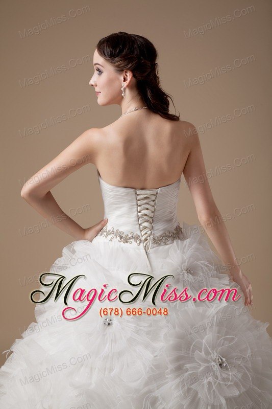 wholesale best ball gown strapless floor-length satin and tulle beading wedding dress