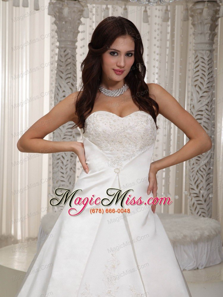 wholesale elegant a-line sweetheart floor-length satin lace wedding dress