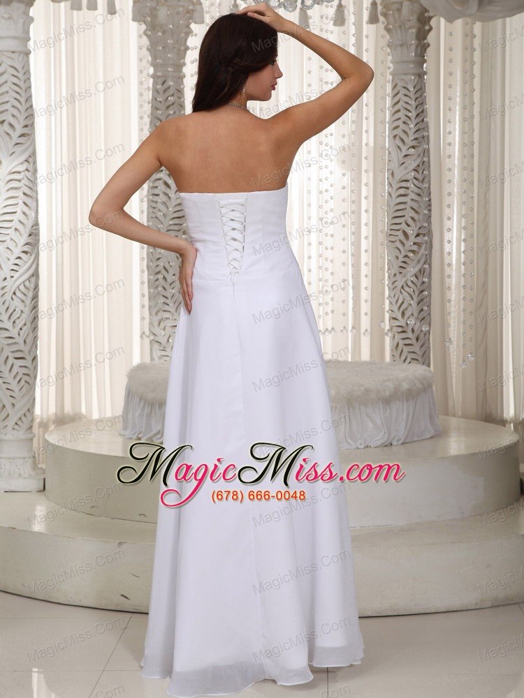 wholesale beautiful empire strapless floor-length chiffon beading wedding dress