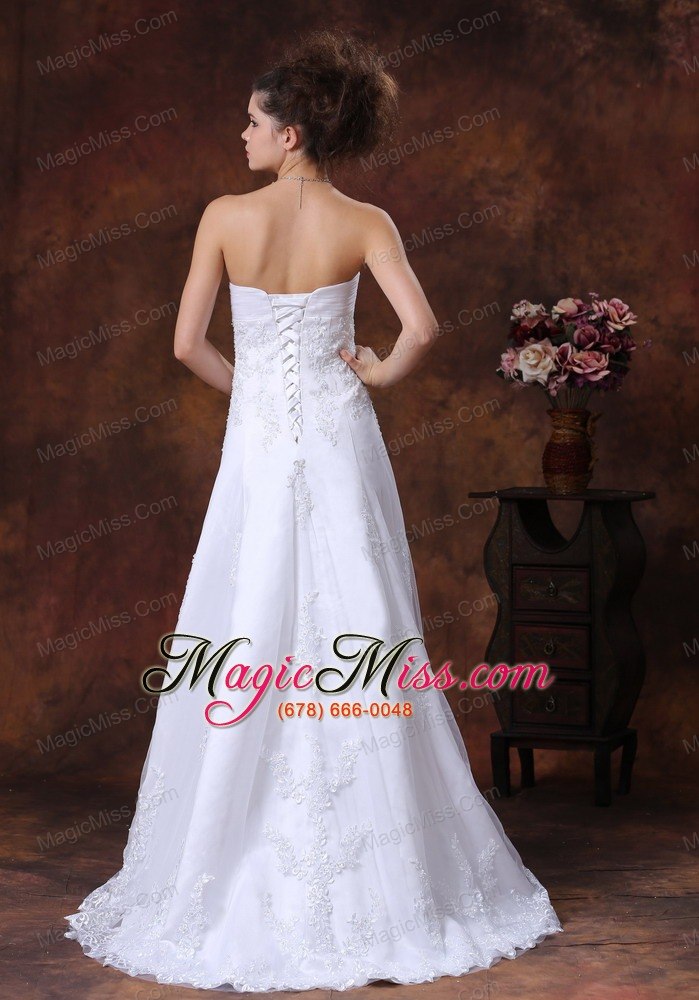 wholesale lace sweetheart a-line brush romantic wedding dress with beading