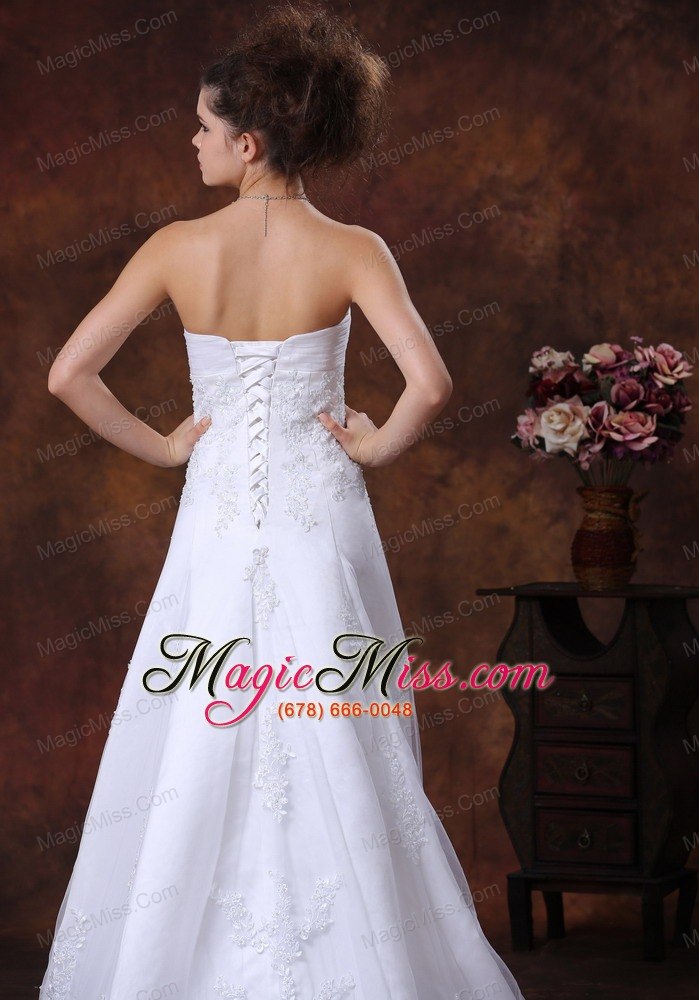 wholesale lace sweetheart a-line brush romantic wedding dress with beading