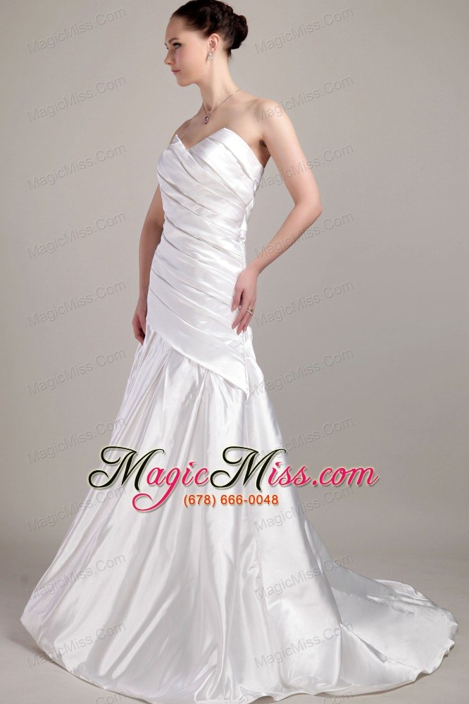 wholesale romantic a-line / princess sweetheart brush taffeta wedding dress