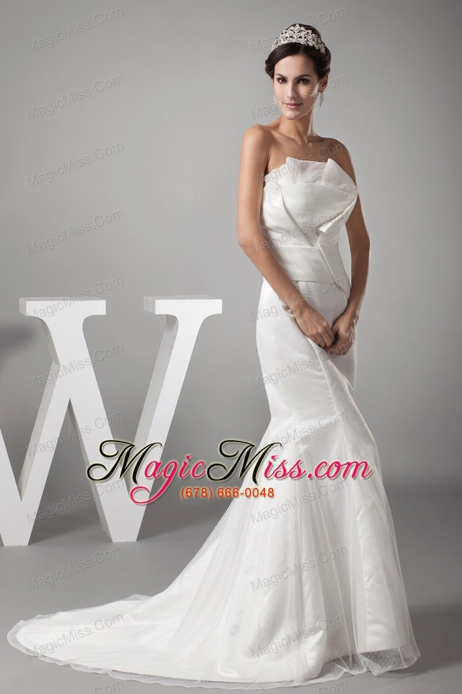 wholesale 2013 stylish mermaid strapless brush wedding dress