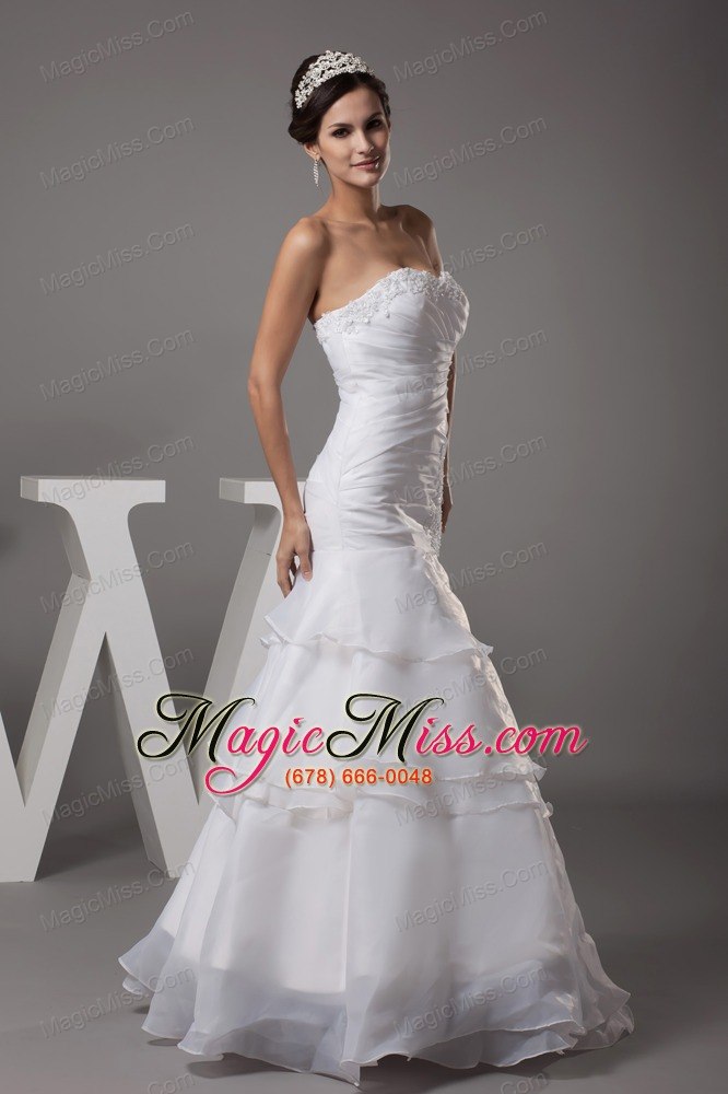 wholesale sweetheart long mermaid appliques wedding dress for custom made