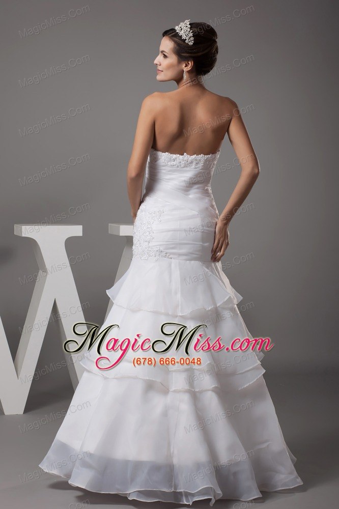 wholesale sweetheart long mermaid appliques wedding dress for custom made