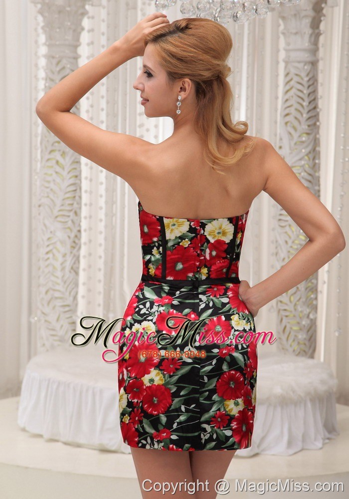 wholesale sexy printing 2013 prom / cocktail dress for formal evening sequins mini-length sweetheart neckline