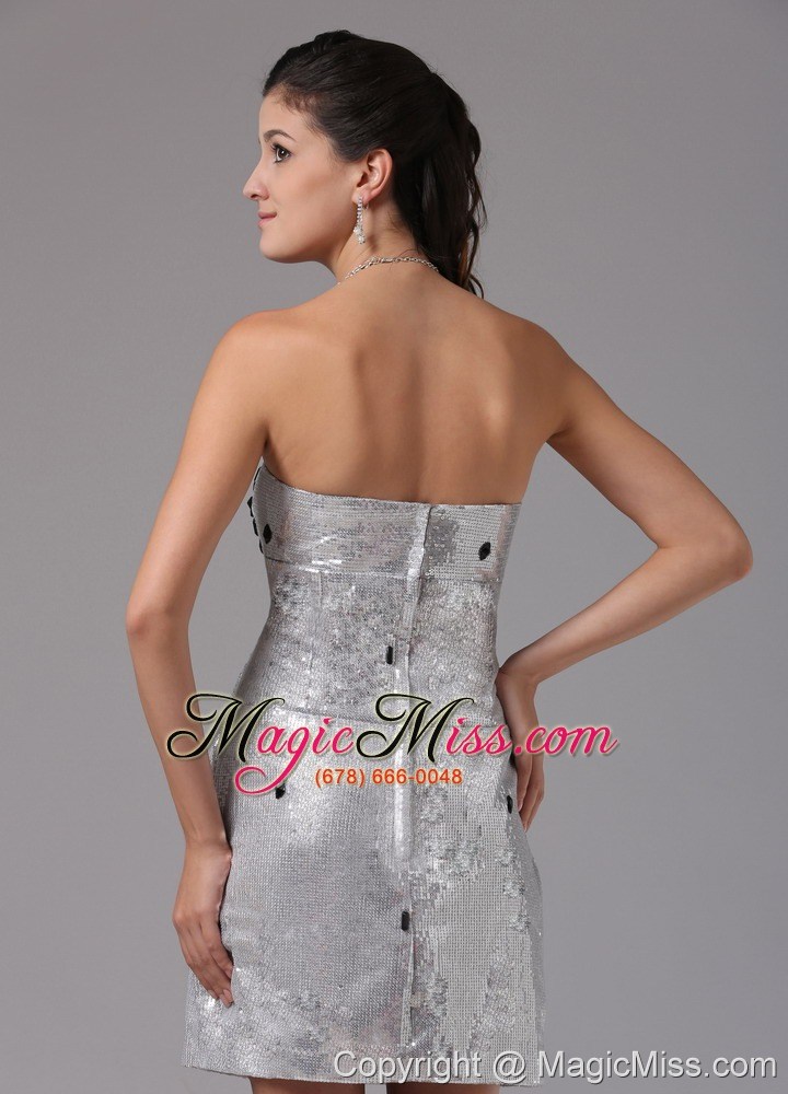 wholesale meriden connecticut column sliver rhinestones decorate bust prom cocktail dress with mini-length