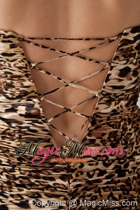 wholesale sexy column / sheath sweetheart mini-length leopard prom / homecoming dress