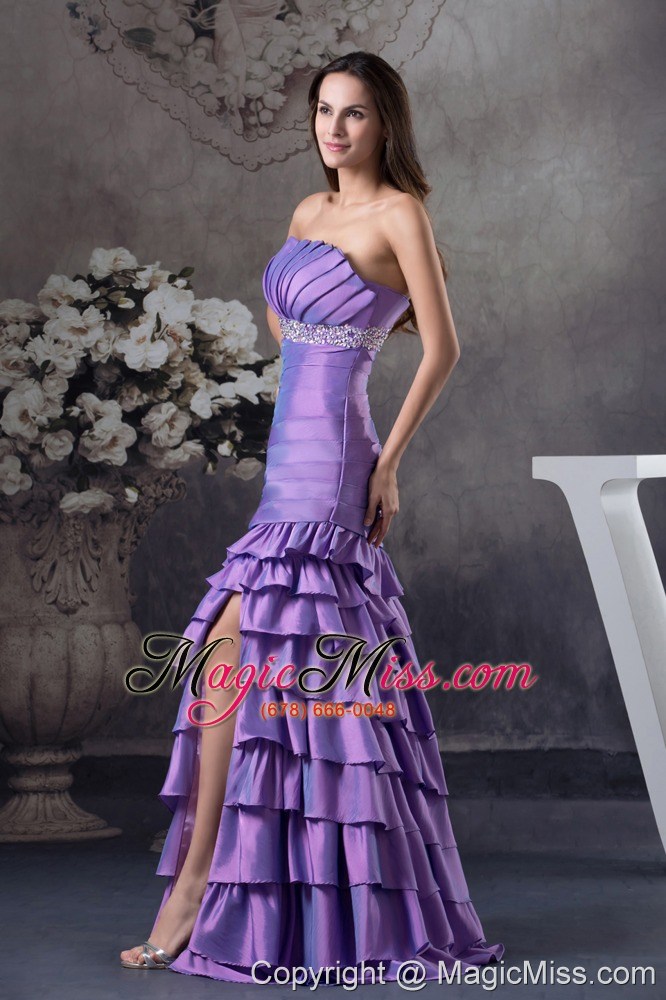 wholesale beading and ruffled layers column strapless long 2013 prom dress