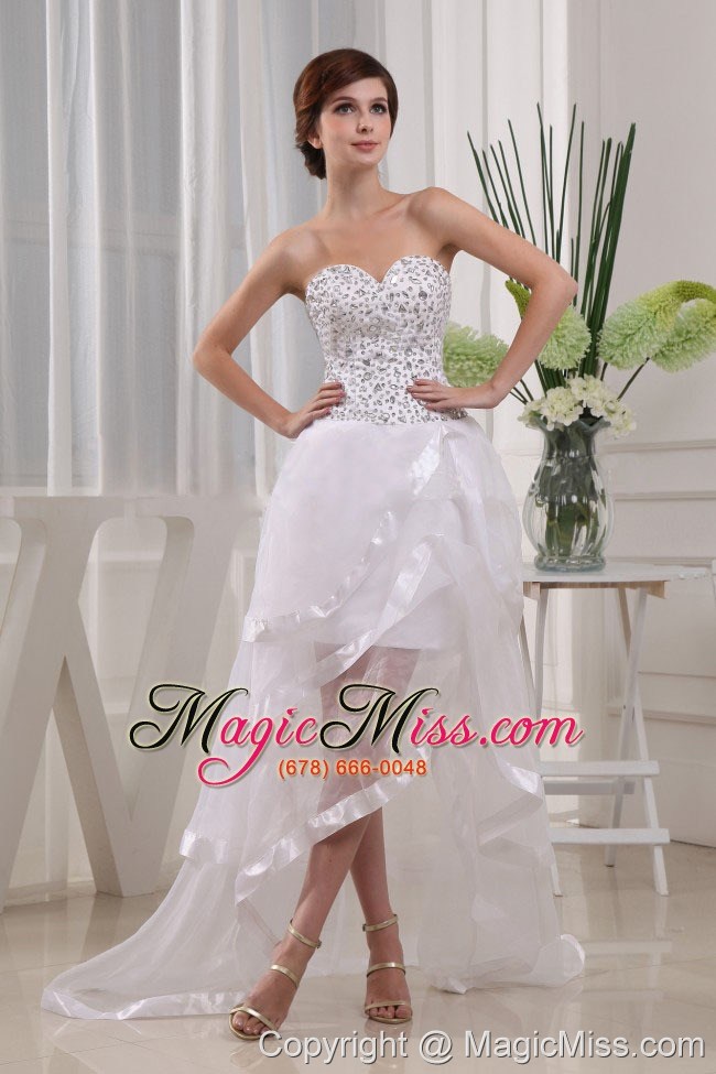 wholesale popular prom dress sweetheart beaded decorate bust and ruffled layeres in 2013