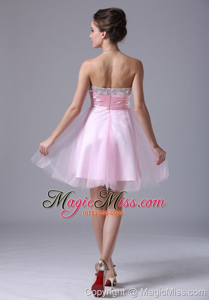 wholesale tulle sweetheart floor-length pink 2013 cocktail dress with beading