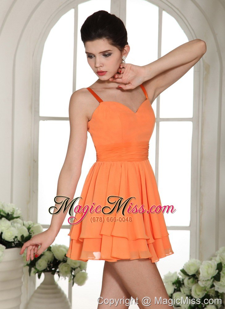 wholesale orange mini-length straps club cocktail dress in madison