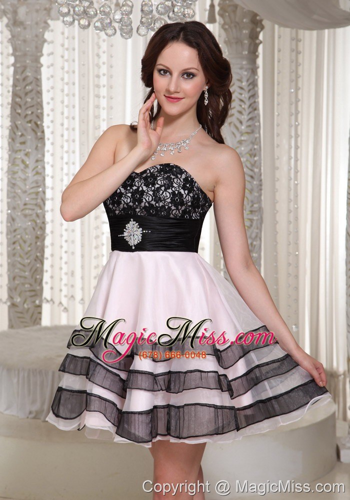 wholesale a-line lace bodice sweetheart prom / cocktail dress with mini-length
