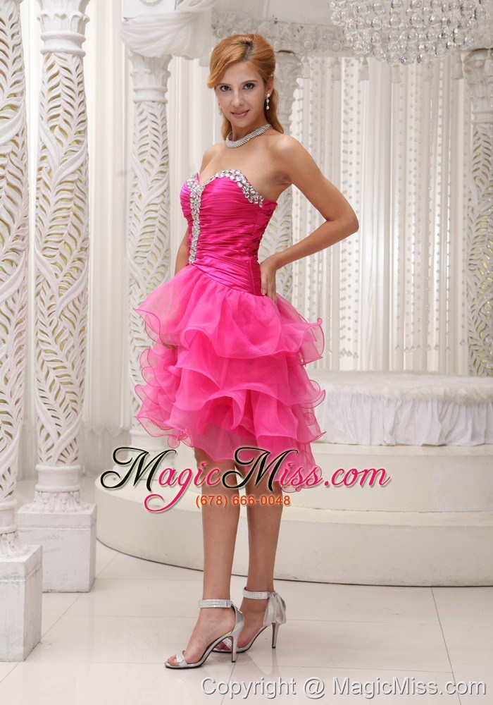 wholesale lovely 2013 prom / cocktail dress for formal evening beaded decorate sweetheart neckline ruched bodice