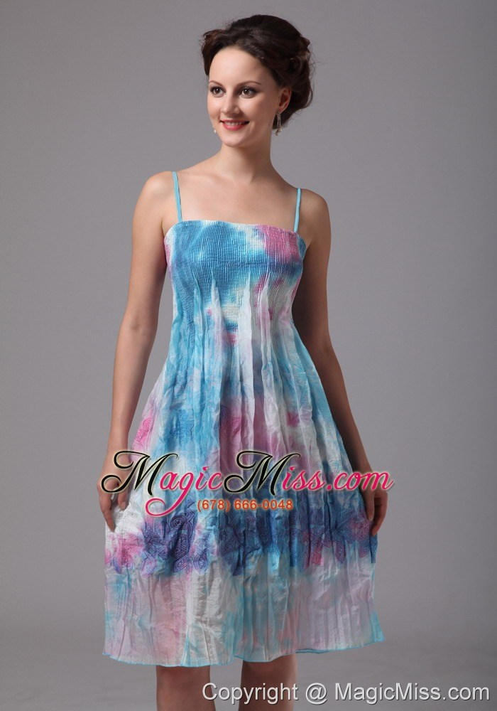 wholesale printing spaghetti straps knee-length homecoming dress for custom made in kennesaw georgia