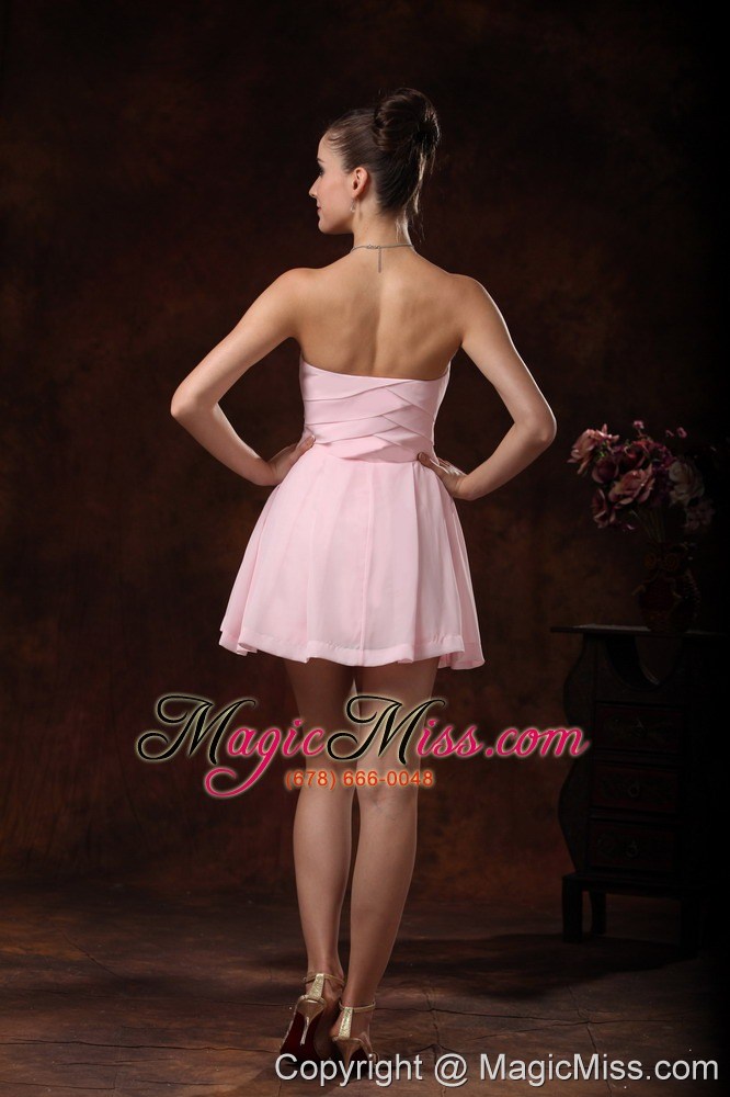 wholesale bbay pink ruch mini-length club cocktail dress for custom made in houghton