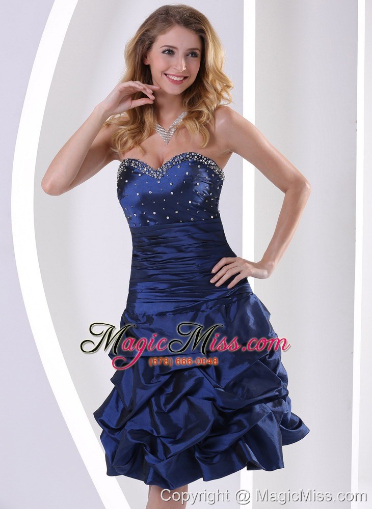 wholesale navy blue sweetheart beaded and pick-ups 2013 prom / homecoming dress knee-length