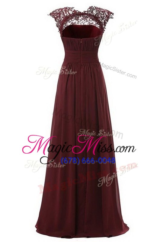wholesale nice dark purple prom and party and for with lace scoop sleeveless zipper