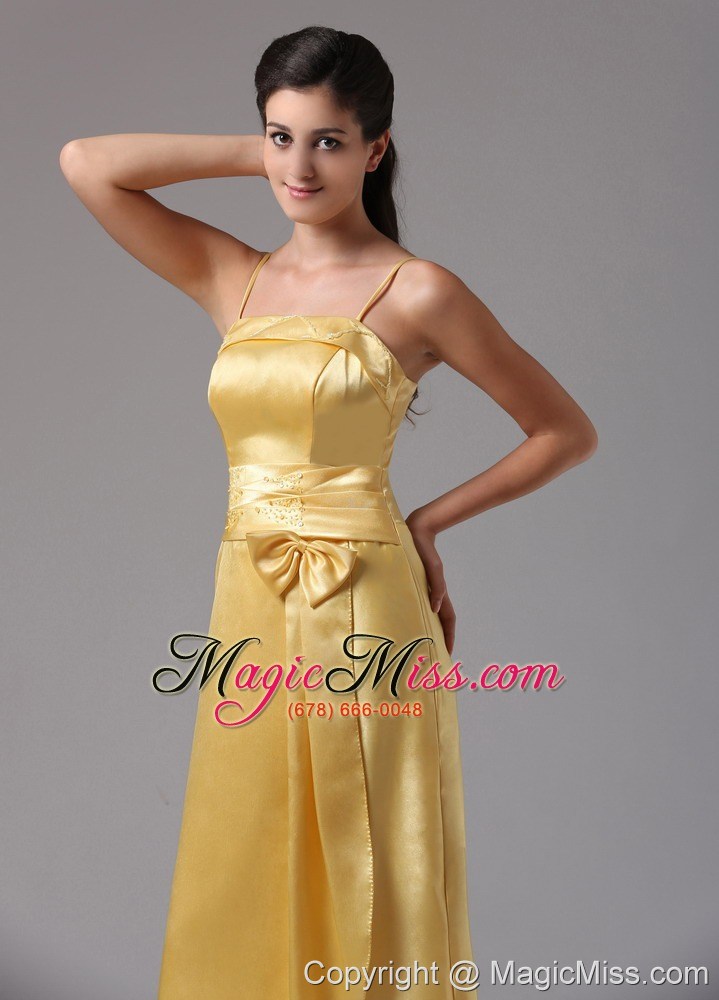wholesale 2013 yellow column spagetti straps middletown connecticut prom dress with bow