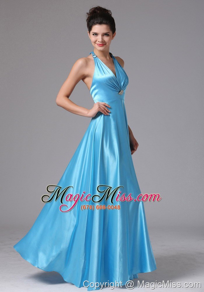 wholesale stylish custom made baby blue halter 2013 prom dress in new britain connecticut