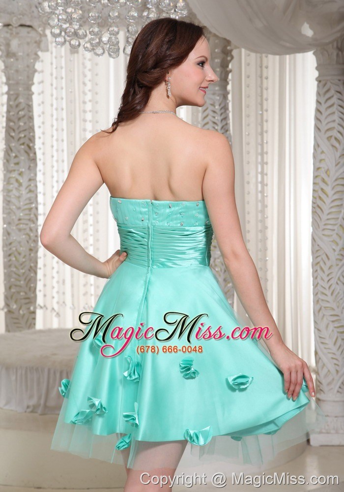 wholesale new turquoise prom dress for cocktail with flowers decorate