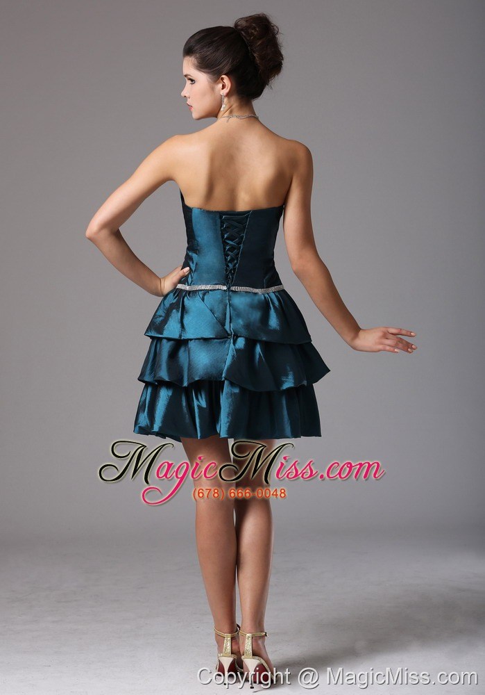 wholesale custom made a-line ruffled layeres prom cocktail dress with bow beading in georgia