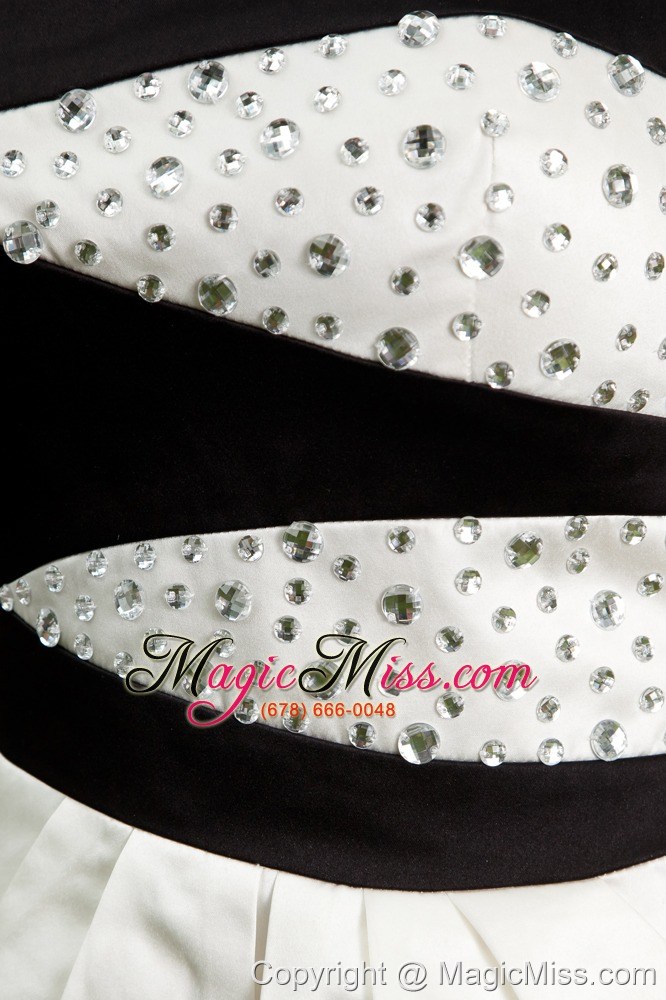wholesale white column strapless mini-length taffeta beading prom / homecoming dress