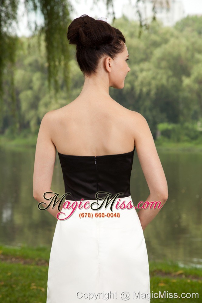 wholesale white column strapless mini-length taffeta beading prom / homecoming dress