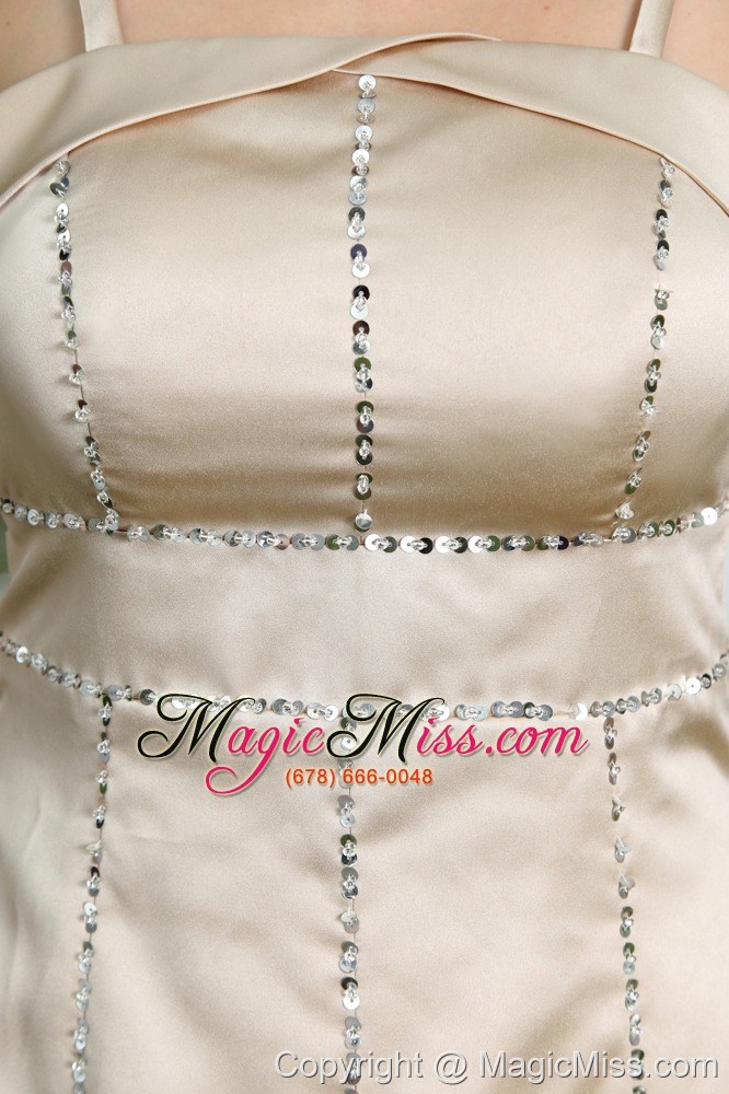 wholesale champagne a-line straps mini-length taffeta beading prom / homecoming dress