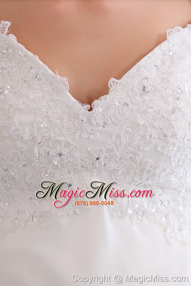 wholesale white prom dress a-line spaghetti straps appliques mini-length chiffon