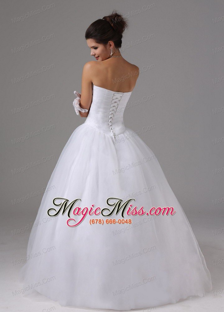wholesale ball gown wedding dress with appliques and ruch sweetheart tulle in aliso viejo california