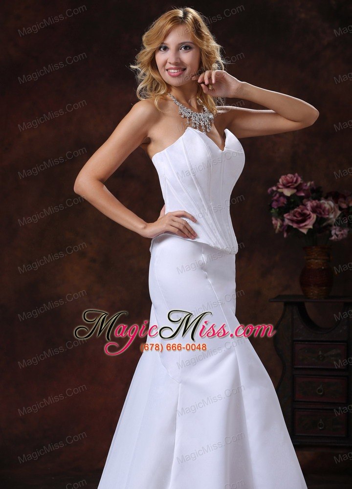 wholesale simple mermaid sweetheart court train wedding dress for custom made