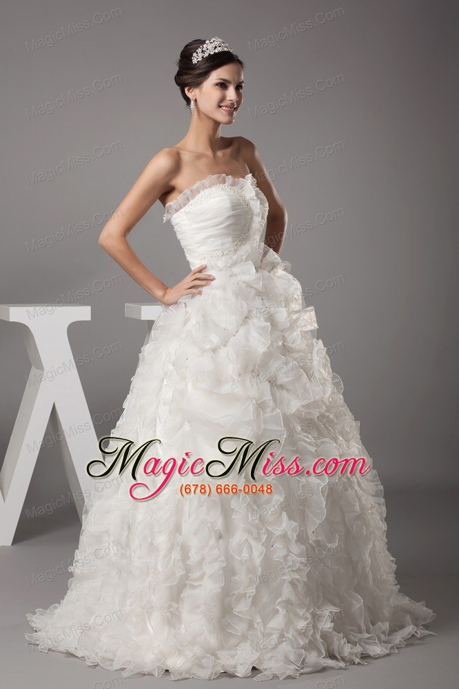 wholesale ball gown beading sweetheart floor-length ruffles wedding dress