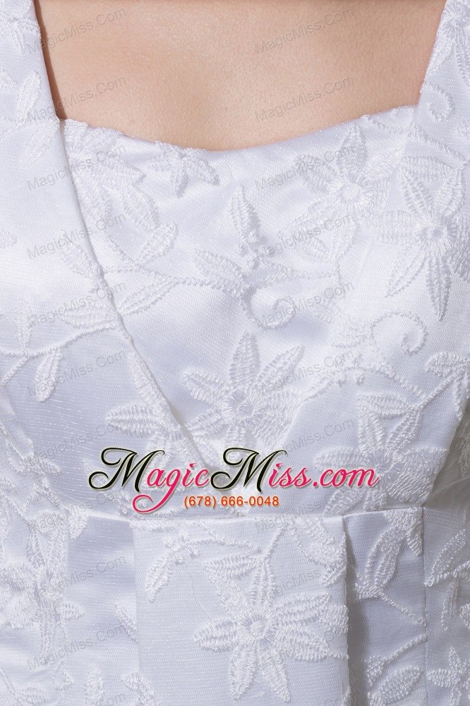 wholesale 2013 square neck lace wedding dress with court train