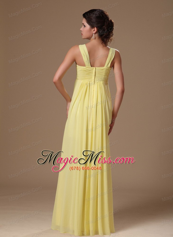 wholesale light yellow straps empire beaded chiffon hottest plus size prom dress in albertville alabama