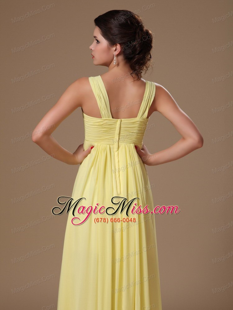 wholesale light yellow straps empire beaded chiffon hottest plus size prom dress in albertville alabama