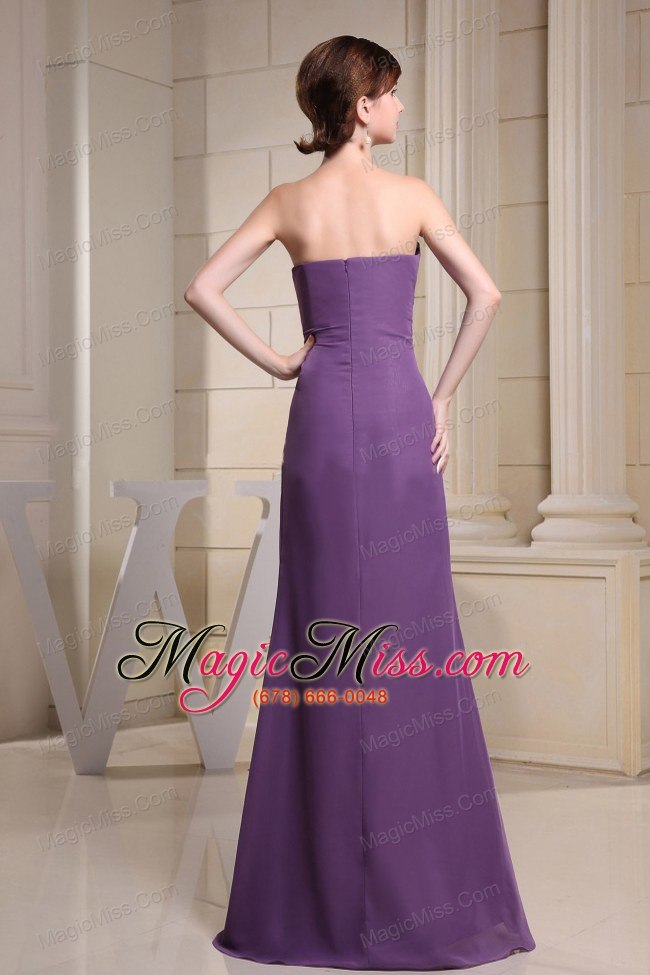 wholesale sweetheart bridesmaid dress with ruch floor-length