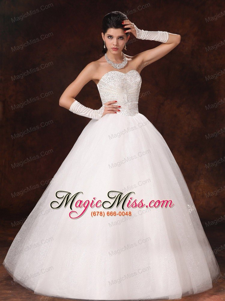 wholesale ball gown sweetheart beaded organza custom made floor-length wedding dress for 2013