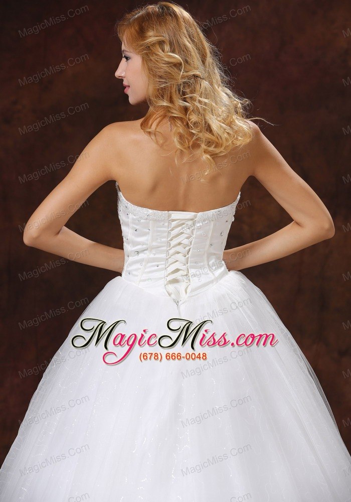 wholesale beaded decorate sweetheart neckline tulle floor-length a-line 2013 wedding dress