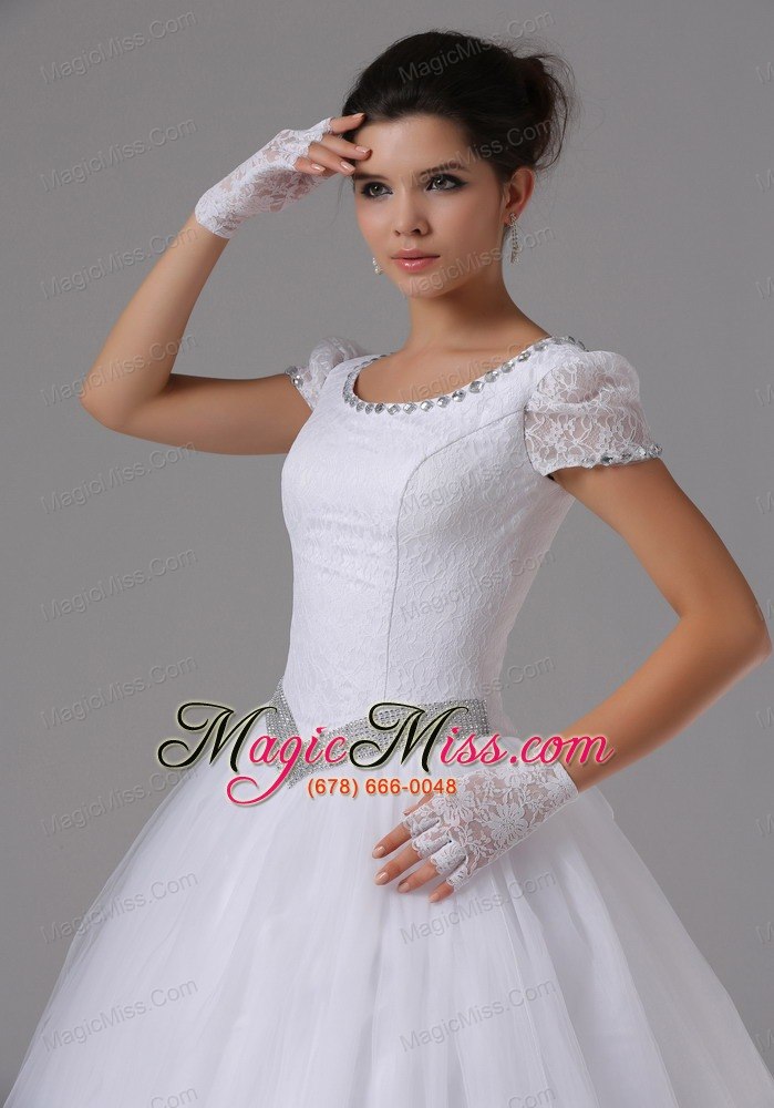 wholesale scoop for 2013 wedding dress short sleeves ball gown lace in anaheim california