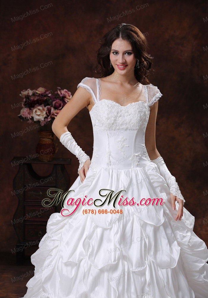 wholesale apache junction arizona appliques decorate bust sweetheart neckline white wedding dress