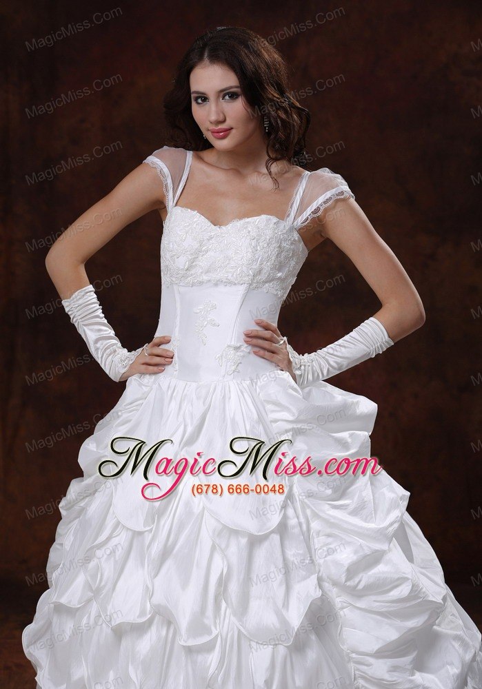 wholesale apache junction arizona appliques decorate bust sweetheart neckline white wedding dress