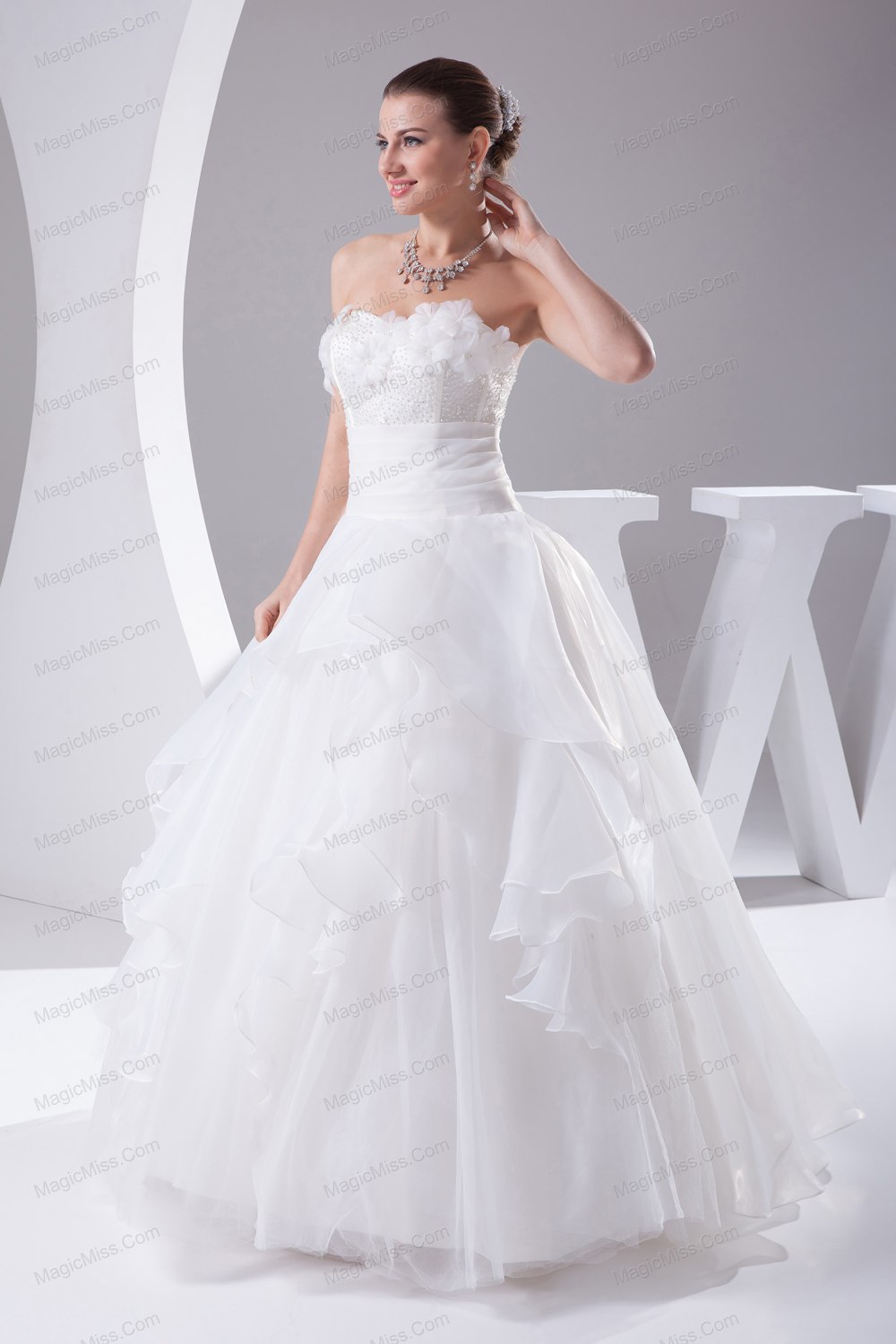 wholesale beading 2013 beautiful long ball gown sweetheart wedding dress