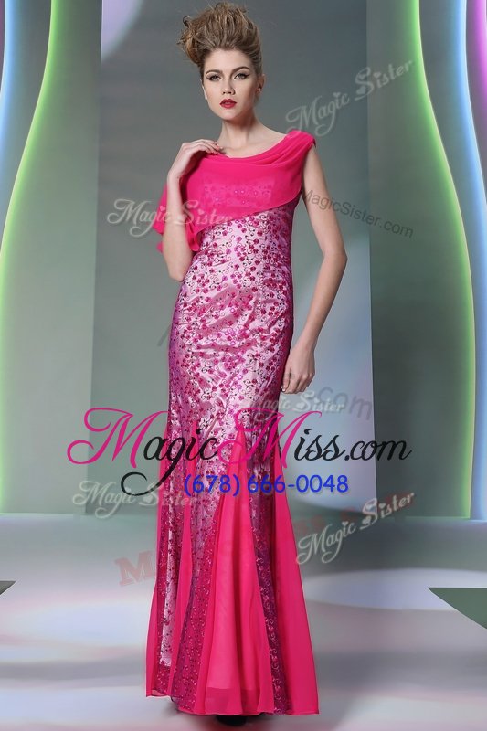 wholesale top selling mermaid red tulle zipper scoop sleeveless floor length prom dresses beading