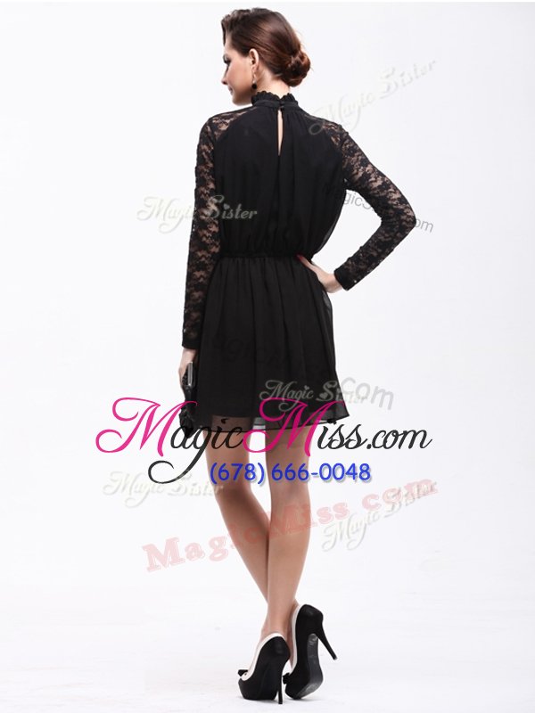 wholesale designer black sleeveless knee length lace zipper mother of the bride dress