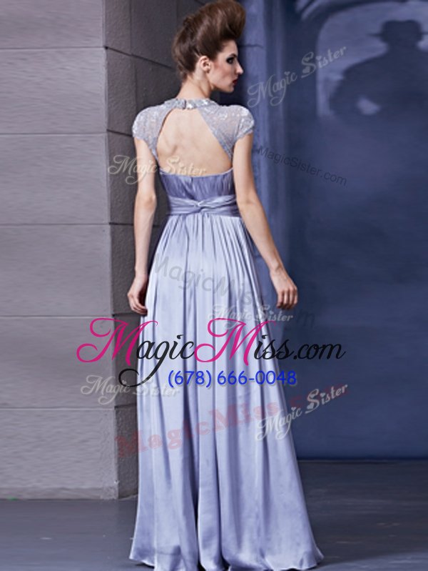 wholesale perfect floor length baby blue womens evening dresses halter top sleeveless zipper